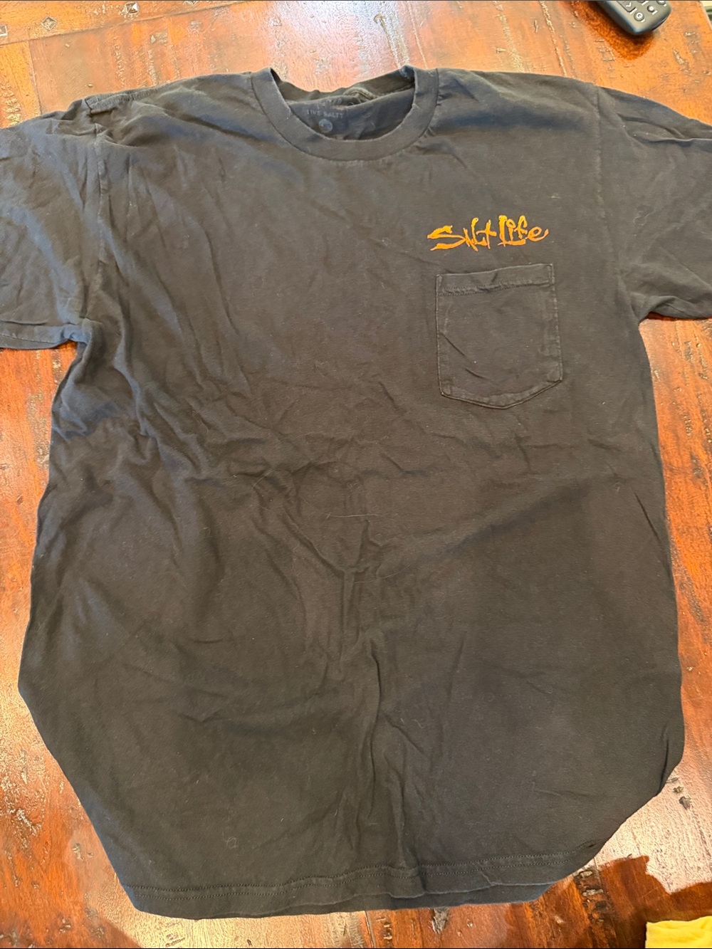 Salt Life Black T‑Shirt with Pocket
